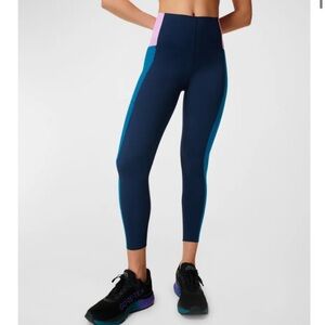 Sweaty Betty Power Block High Waisted 7/8 Workout Leggings Size Small